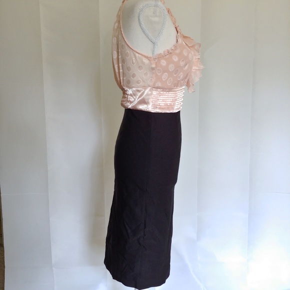NWT Rampage Pink Ruffled Black Dress - Picture 3 of 8